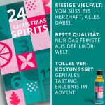 Likör und Spirituosen Adventskalender 2024, 24 verschiedene Sorten Likör, Rum, Obstbrand, Edelbrände á 20ml