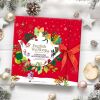 ETS - Premium Tee Adventskalender mit Schleife "Red Christmas", 25 BIO Tee in Teepyramiden