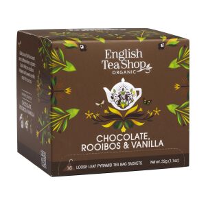 ETS - Schokolade Rooibos & Vanille, BIO, 16 Pyramiden-Beutel in Papierbox