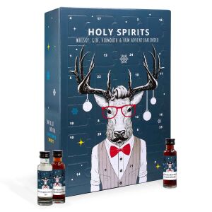 Spirituosen Adventskalender Holy Spirits, 24x Premium Gin Whisky Vermouth à 20ml