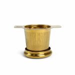 Teesieb "Tea Master gold" mit Deckel/Untersetzer