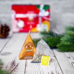 ETS - Teegeschenk mit Schleife "Red Santa Christmas", BIO, 12 Pyramiden-Beutel